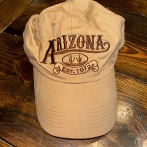 Arizona Est 1912 Cactus Western‎ Brown BaseBall Cap Hat Adjustable Embroidered